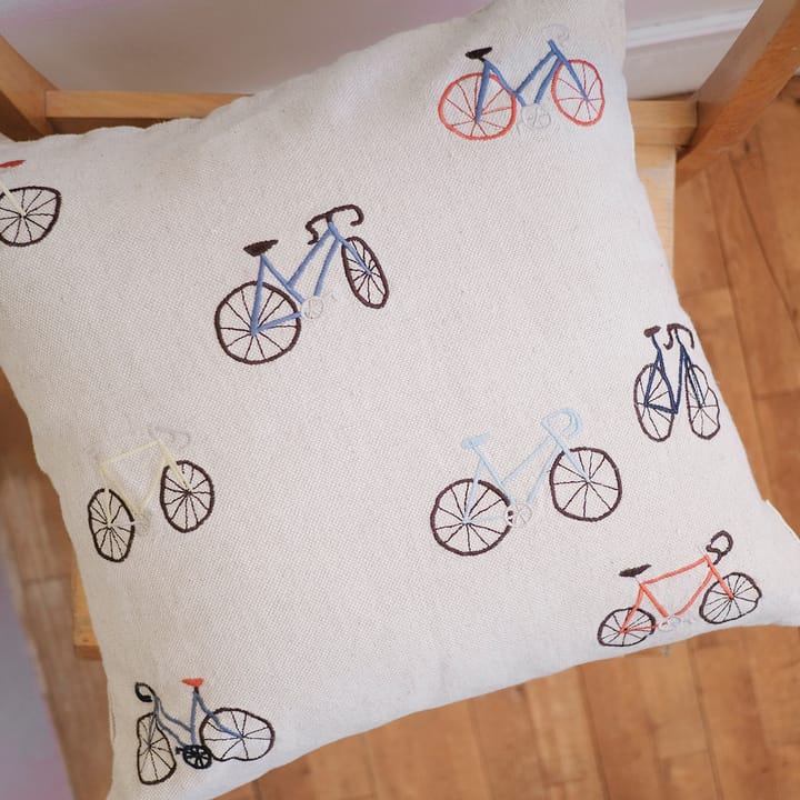 Bicycles cushion cover 48x48 cm, beige Fine Little Day