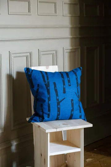 Birch cushion cover 48x48 cm - Blue-black - Fine Little Day