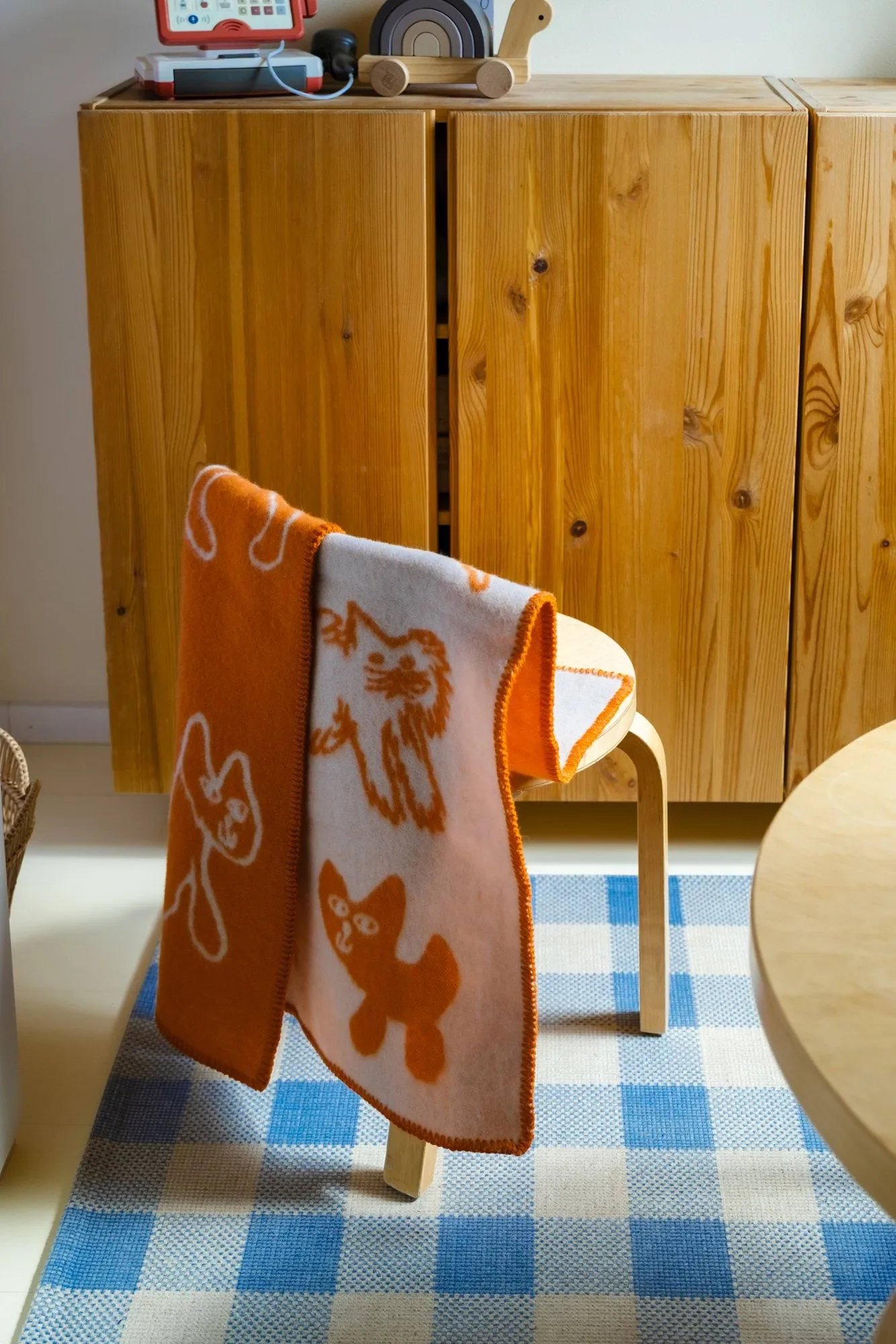 Cats wool throw, Orange, 65x95 cm Fine Little Day