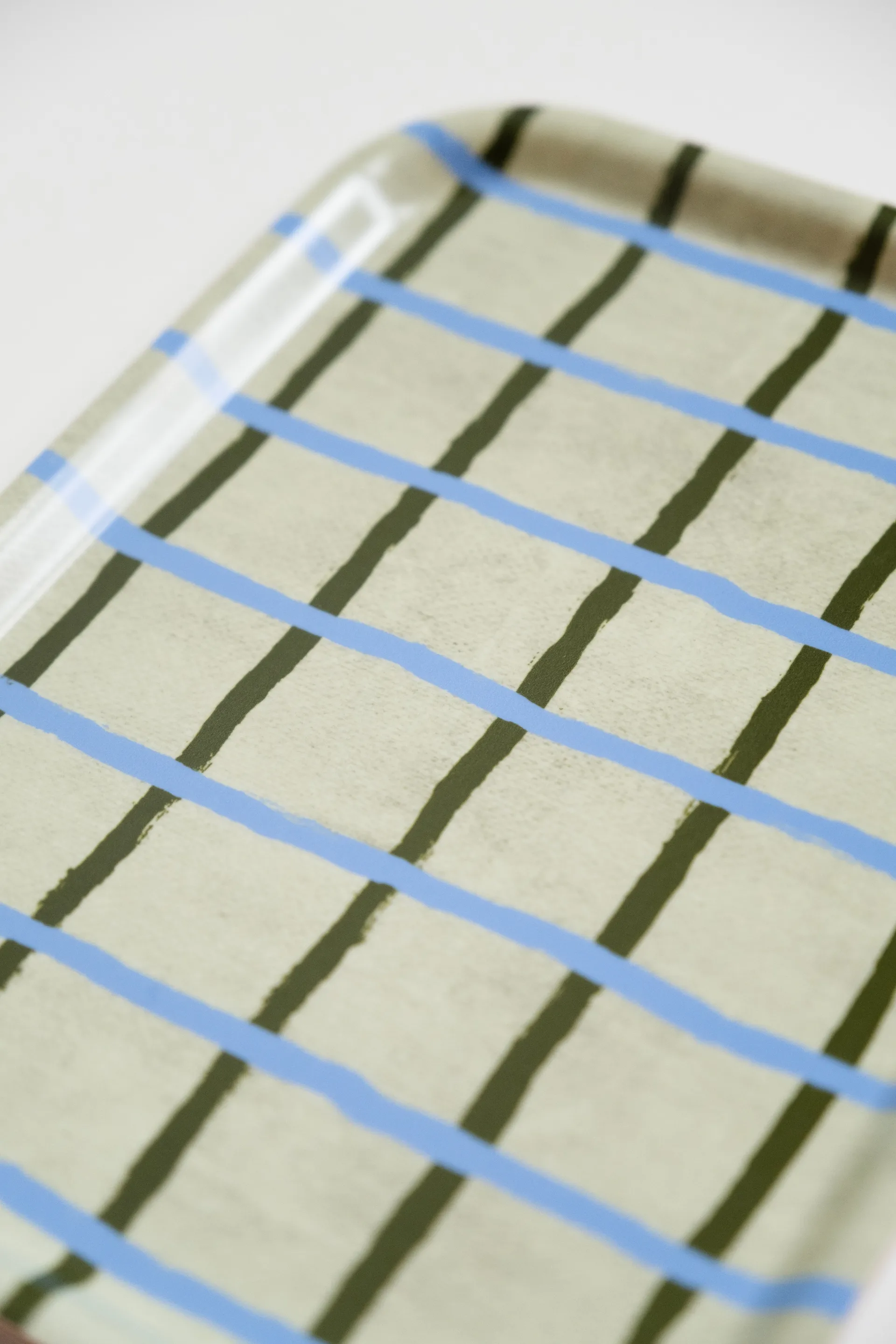 Checkered tray 20x27 cm, Pistachio Fine Little Day