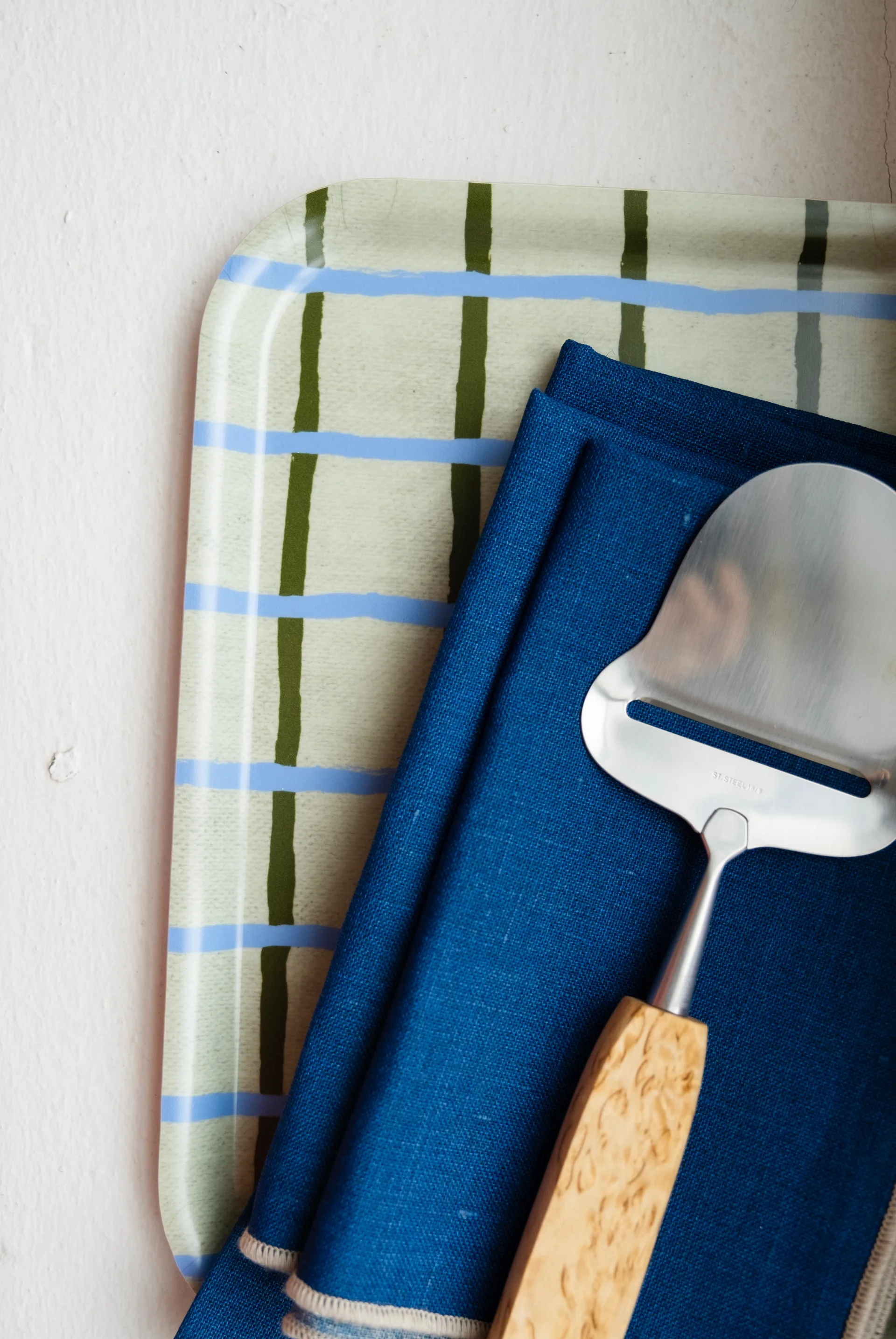Checkered tray 20x27 cm, Pistachio Fine Little Day