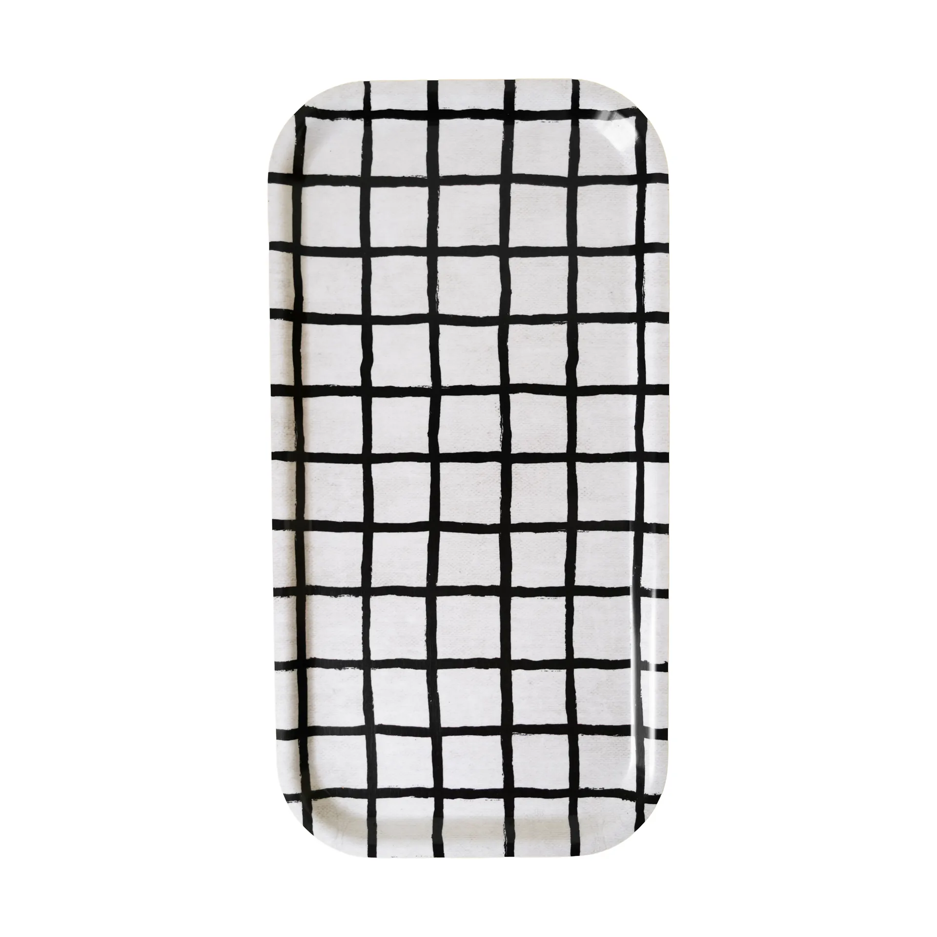 Checkered tray 22x43 cm, Black-white Fine Little Day