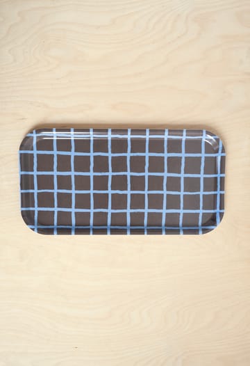 Checkered tray 22x43 cm - Brown - Fine Little Day