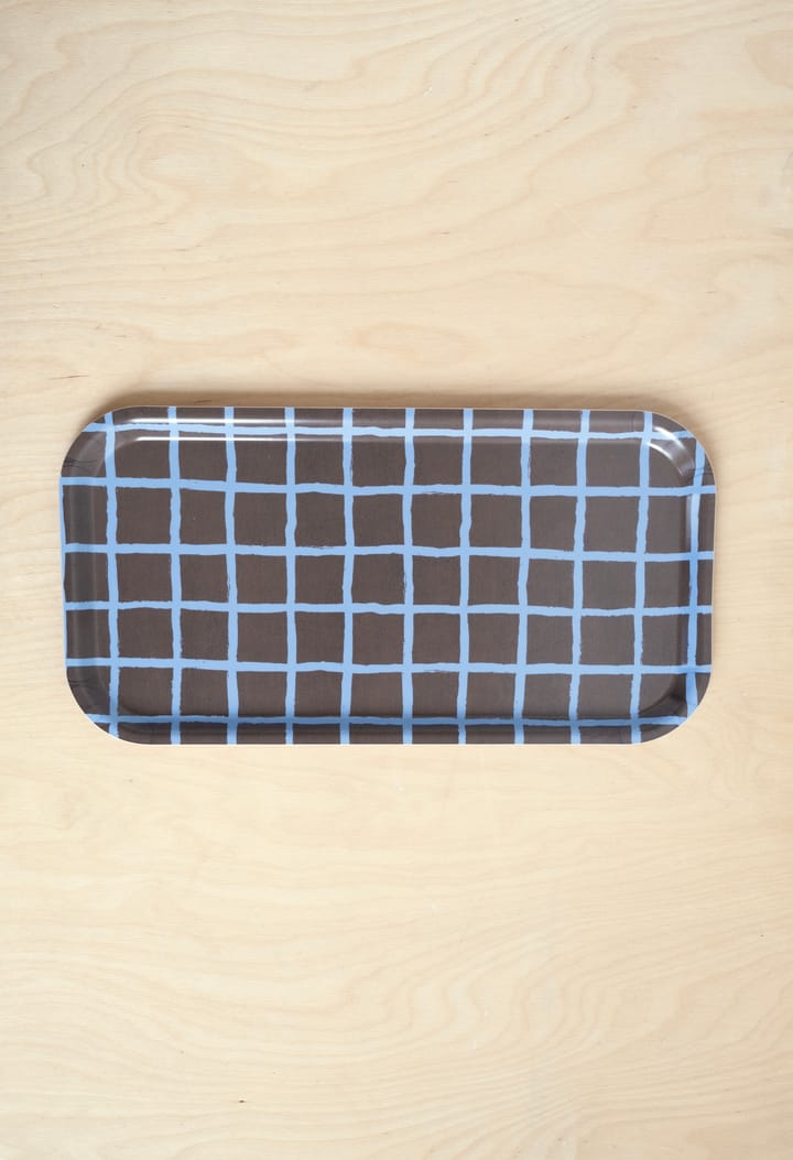 Checkered tray 22x43 cm, Brown Fine Little Day