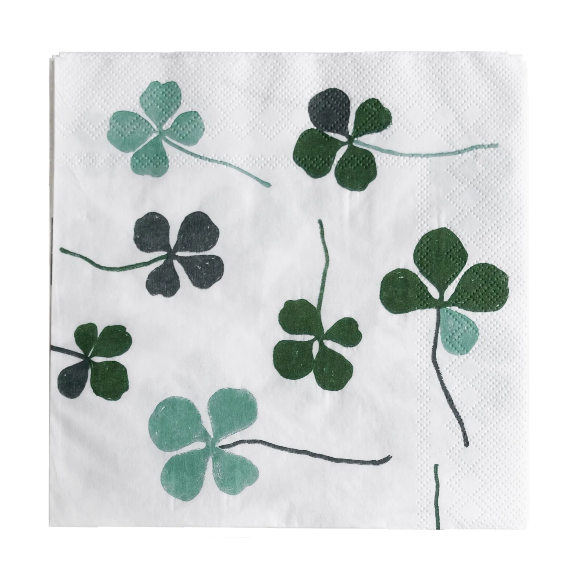 Clover napkin 25 pack, White-green Fine Little Day
