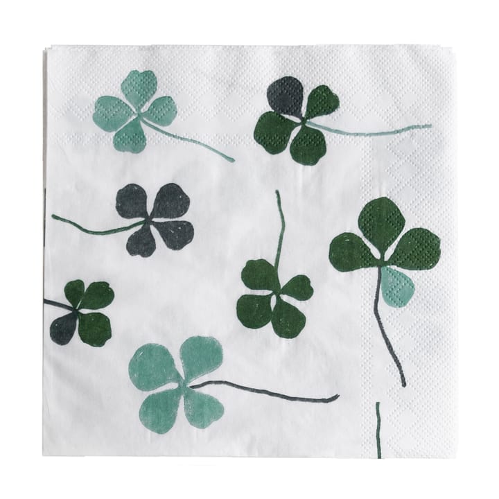 Clover napkin 25 pack, White-green Fine Little Day