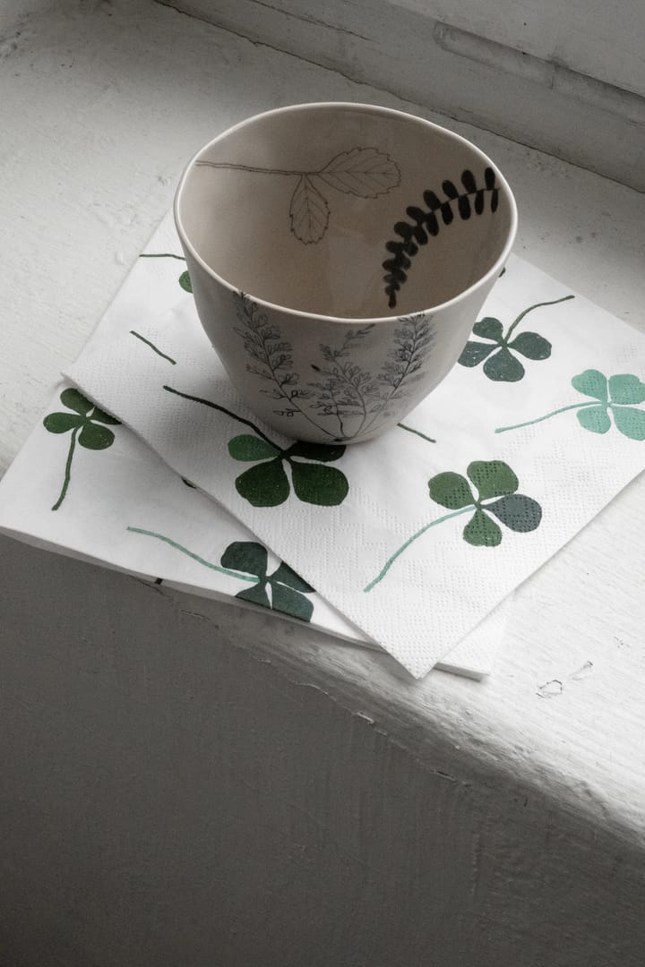 Clover napkin 25 pack, White-green Fine Little Day