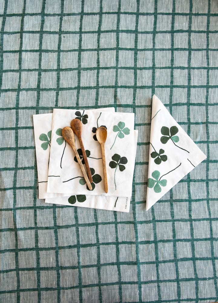 Clover napkin 25 pack, White-green Fine Little Day
