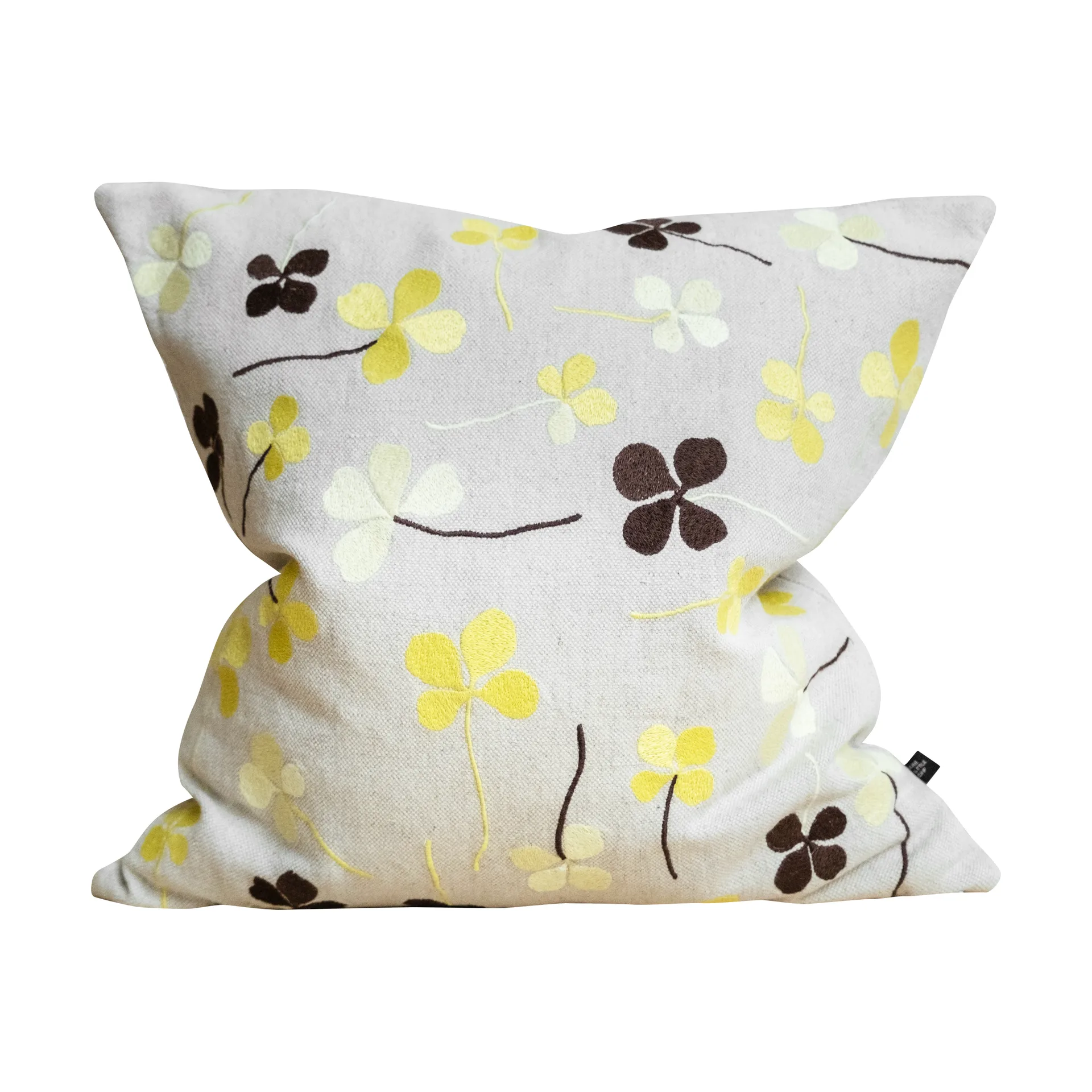 Clover pillowcase 48x48 cm, Yellow Fine Little Day