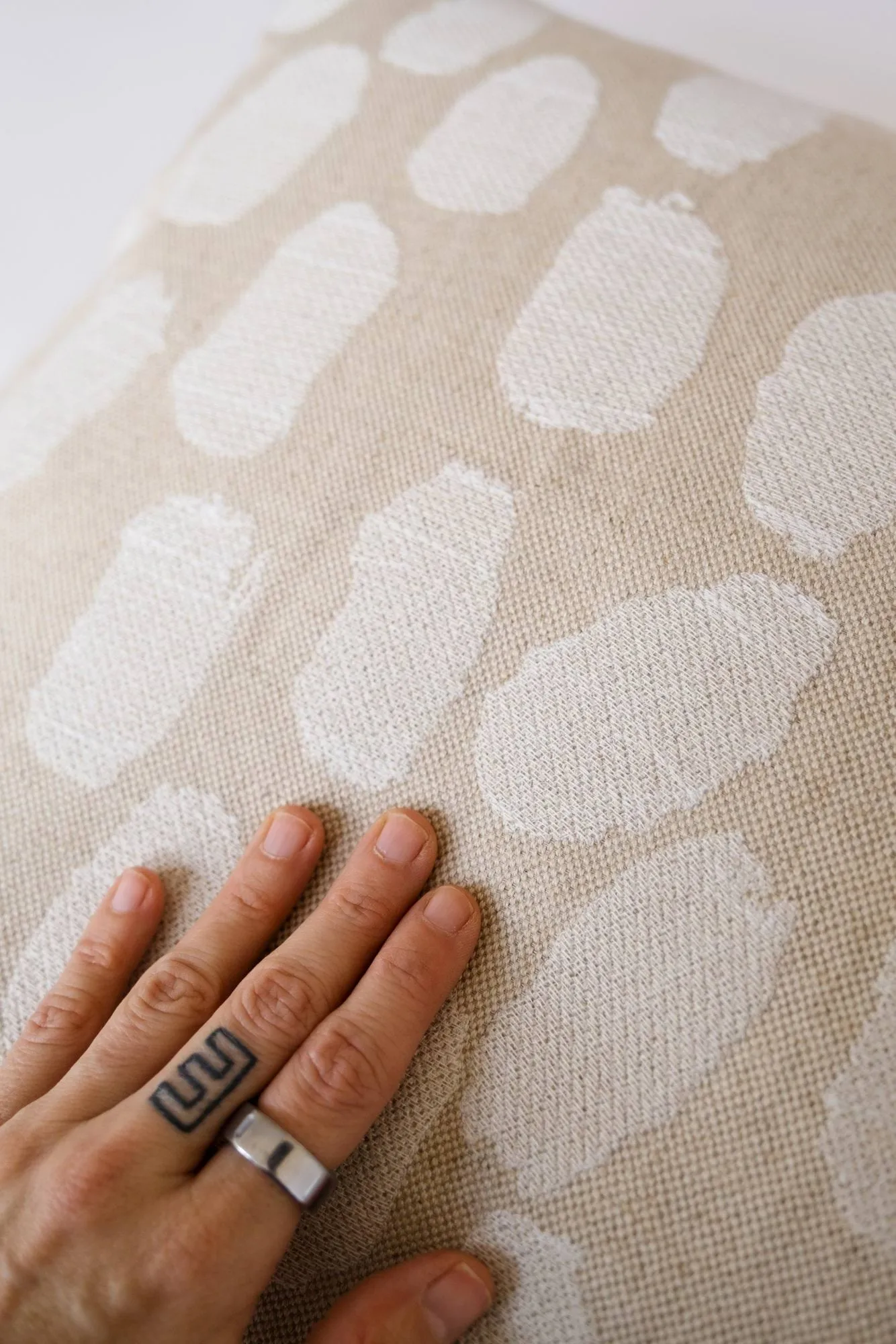 Dots cushion cover 48x48 cm, White-natural Fine Little Day