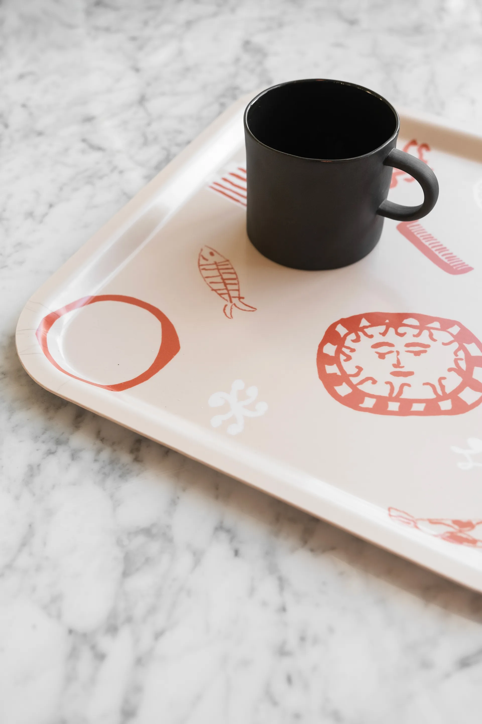 Figures tray 32x32 cm, White-Red Fine Little Day