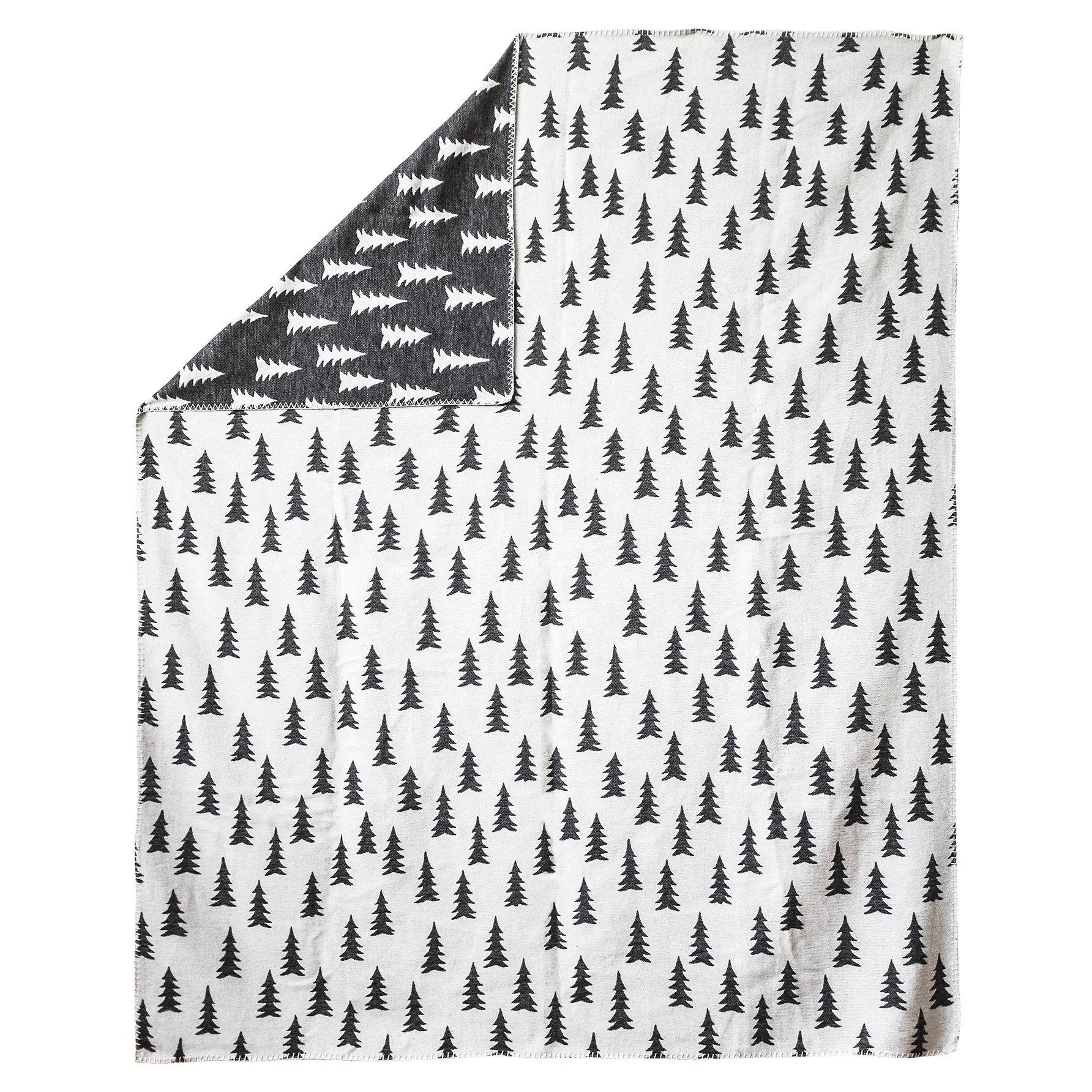 Gran woven blanket 140x180 cm, black and white Fine Little Day