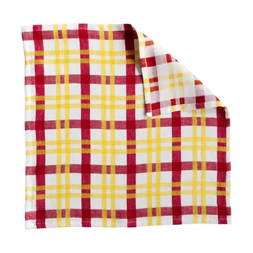 Grid kitchen towel - Yellow, 58x58 cm - Fine Little Day
