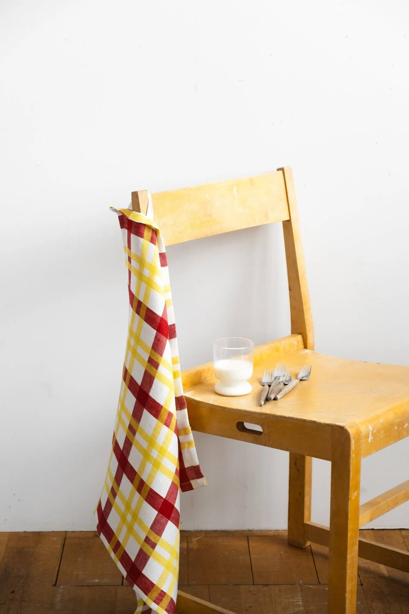 Grid kitchen towel, Yellow, 58x58 cm Fine Little Day