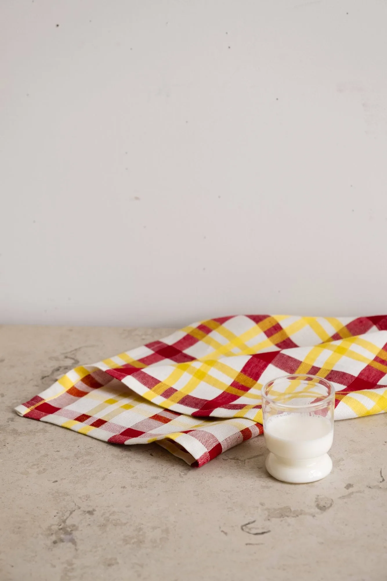 Grid kitchen towel, Yellow, 58x58 cm Fine Little Day