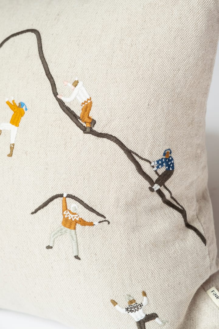 Mountain climbers pillowcase 48x48 cm, Natural Fine Little Day