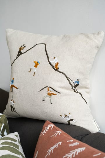 Mountain climbers pillowcase 48x48 cm - Natural - Fine Little Day