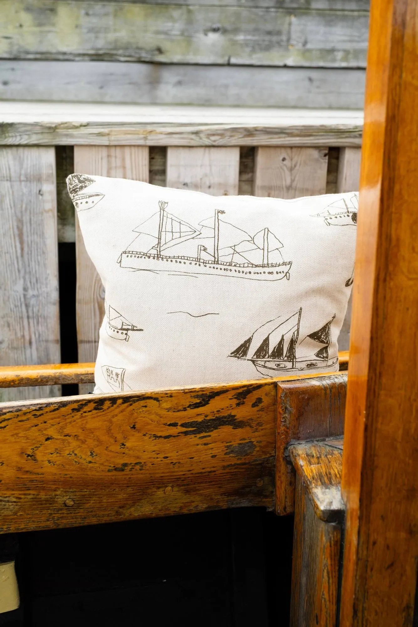 Ohoy cushion cover, Natural brown, 48x48 cm Fine Little Day