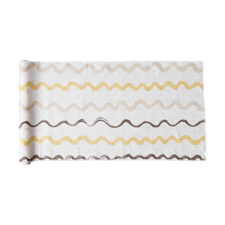 Randig table runner 45x150 cm - White-yellow - Fine Little Day