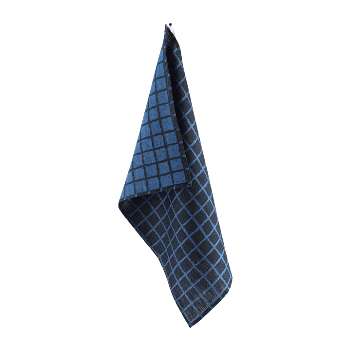 Rutig jacquard-woven kitchen towel 47x70 cm, Blue-black Fine Little Day