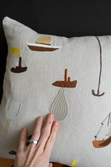 Sail With Me cushion cover 48x48 cm - grey - Fine Little Day