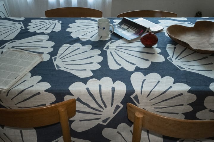 Shell tablecloth linen 149x250 cm, Blue Fine Little Day