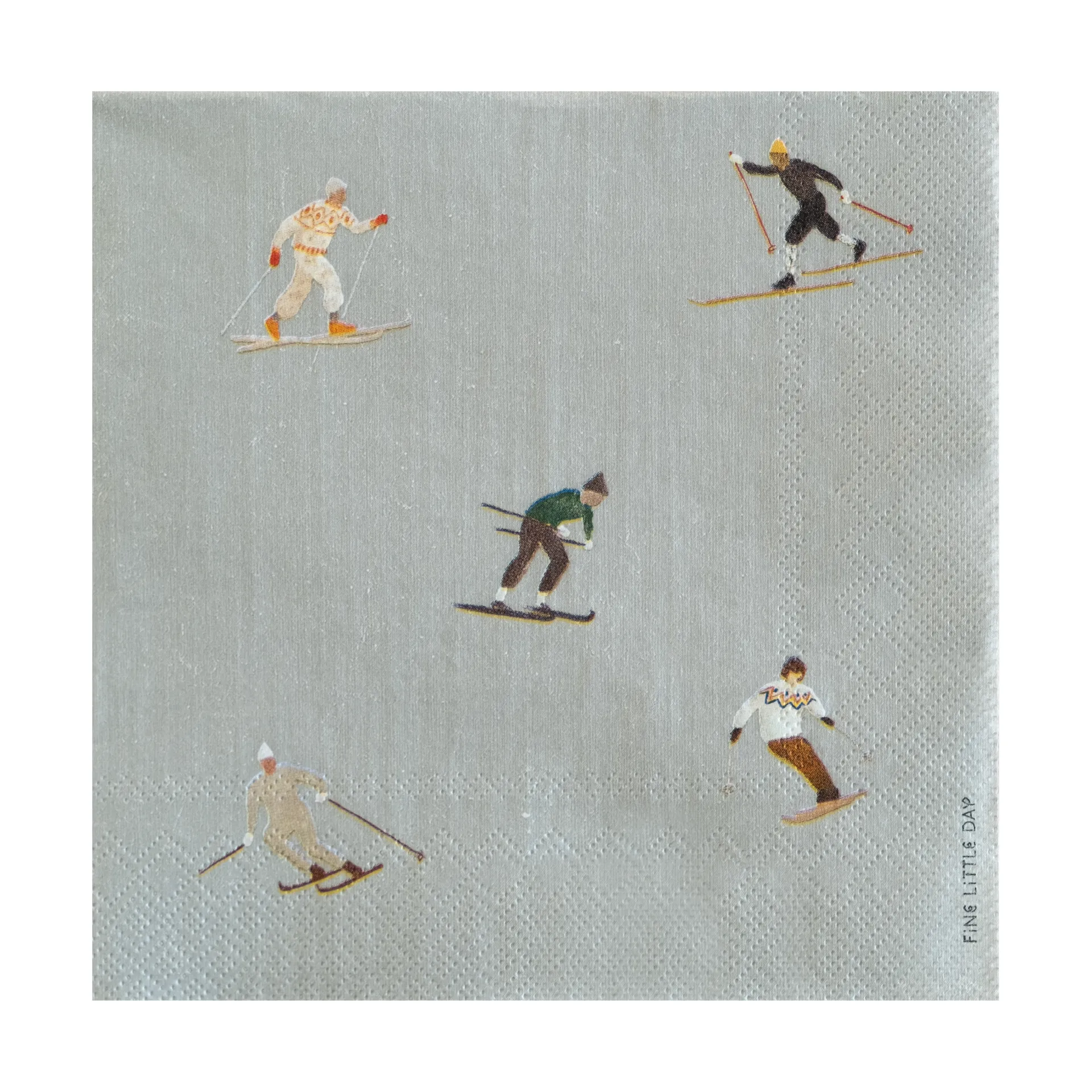 Skiers napkin 25 pack, Grey Fine Little Day