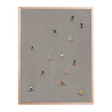 Skiers poster 40x50 cm - grey - Fine Little Day