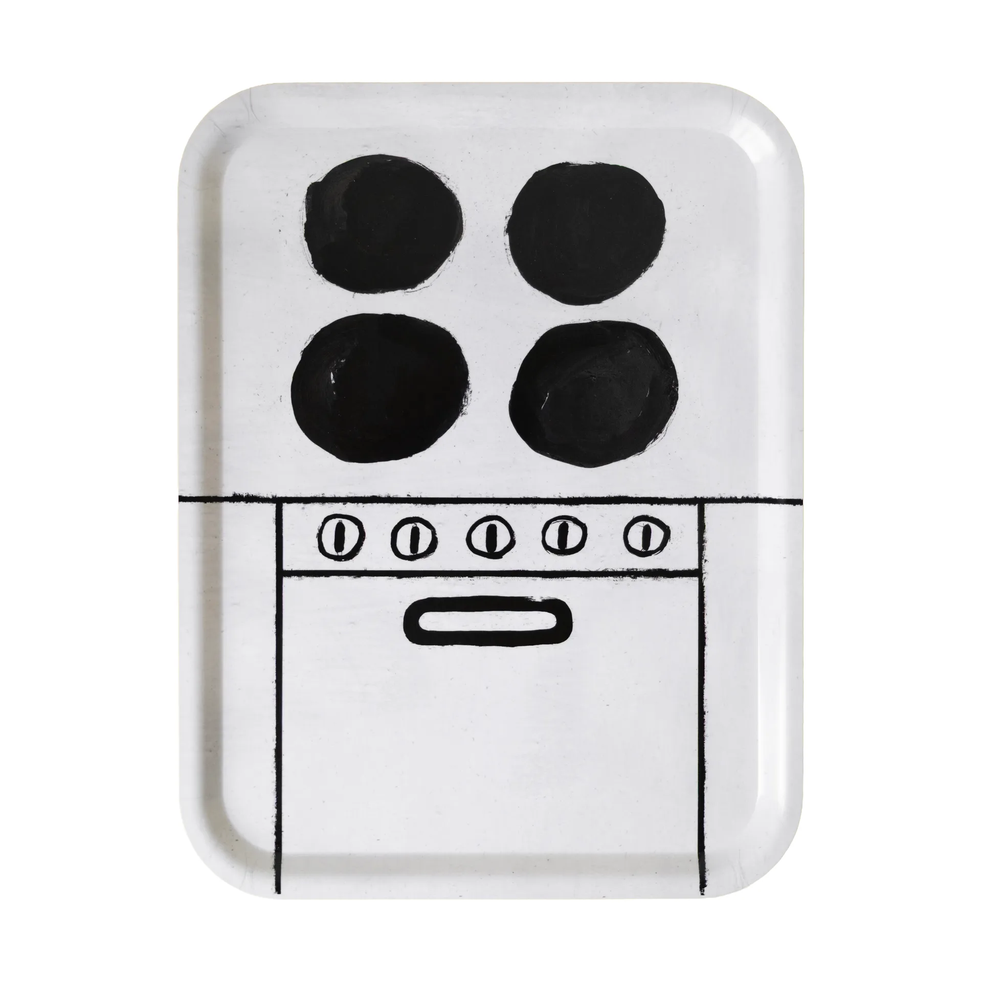 Stove tray 33x43 cm, Black-white Fine Little Day