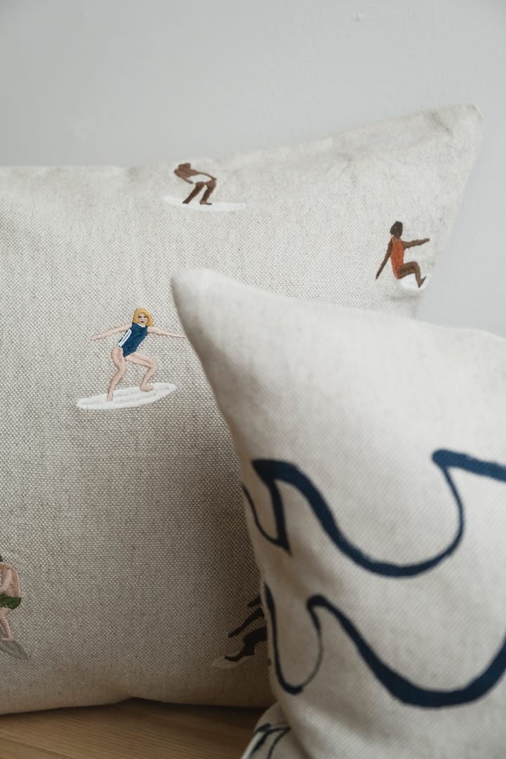 Surfers pillowcase 48x48 cm, Natural Fine Little Day