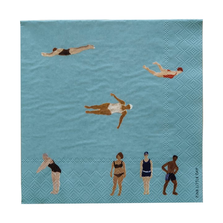 Swimmers paper napkins 33x33 cm 25-pack - Multi - Fine Little Day