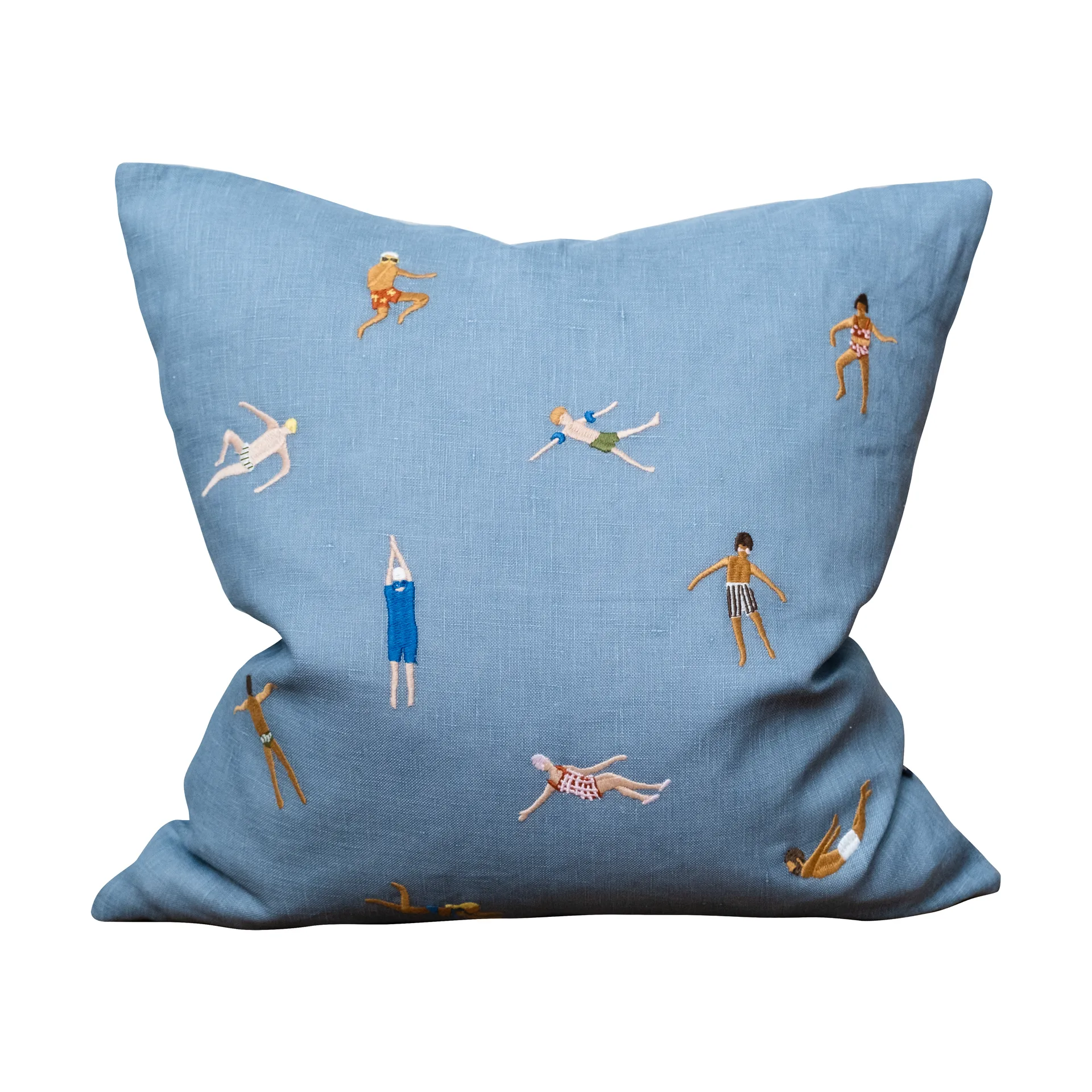 Swimmers pillowcase 45x45 cm, Blue Fine Little Day