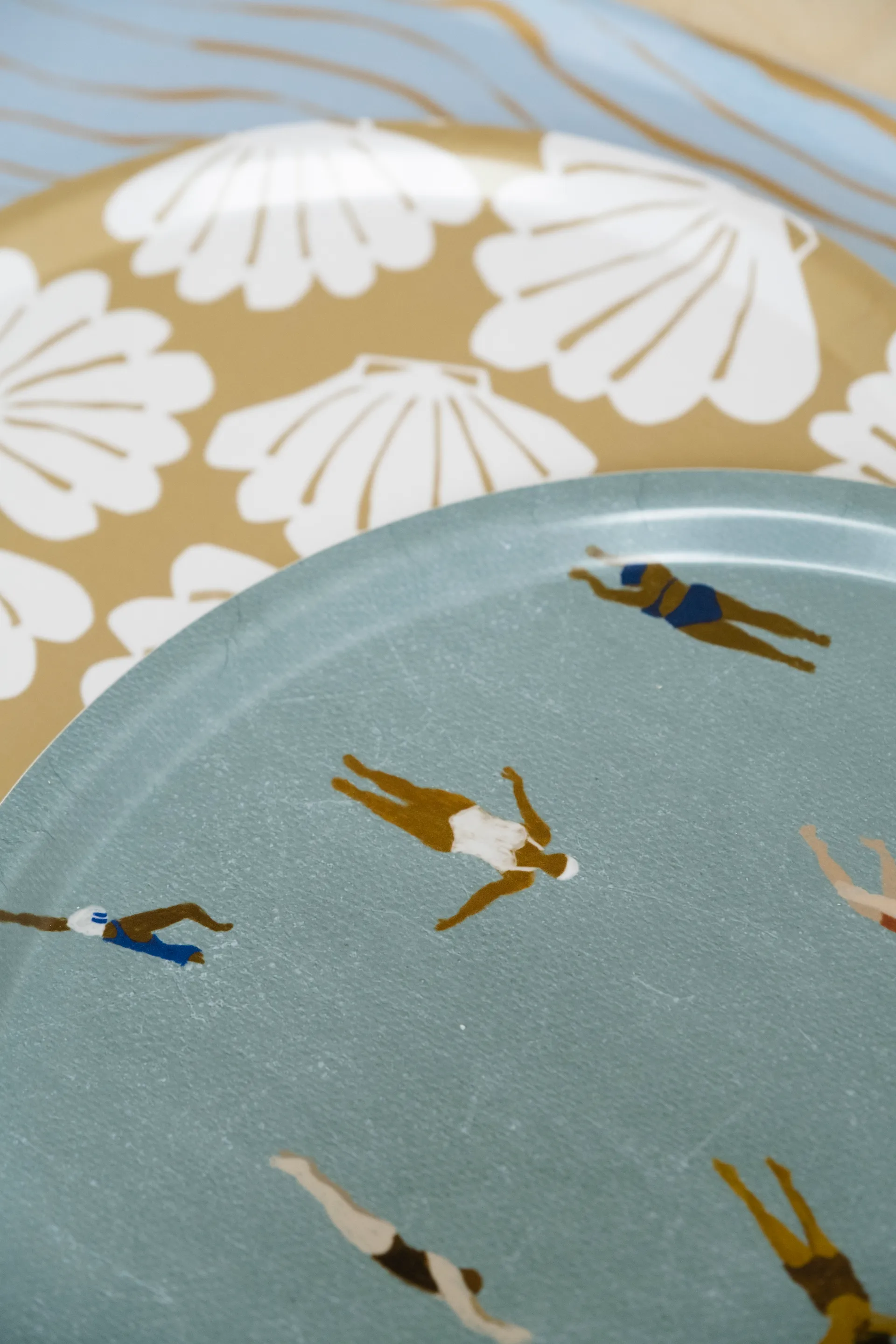 Swimmers tray Ø38 cm, Beige Fine Little Day