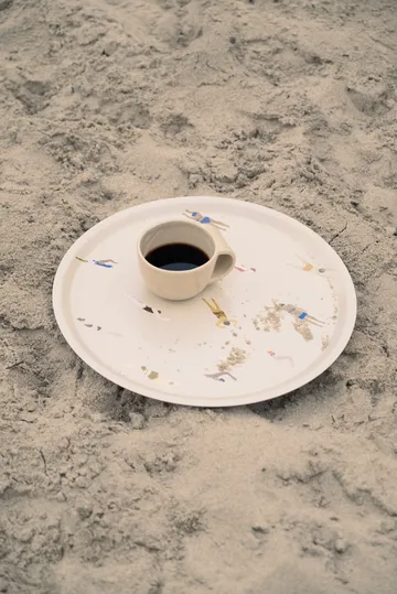 Swimmers tray Ø38 cm - Beige - Fine Little Day