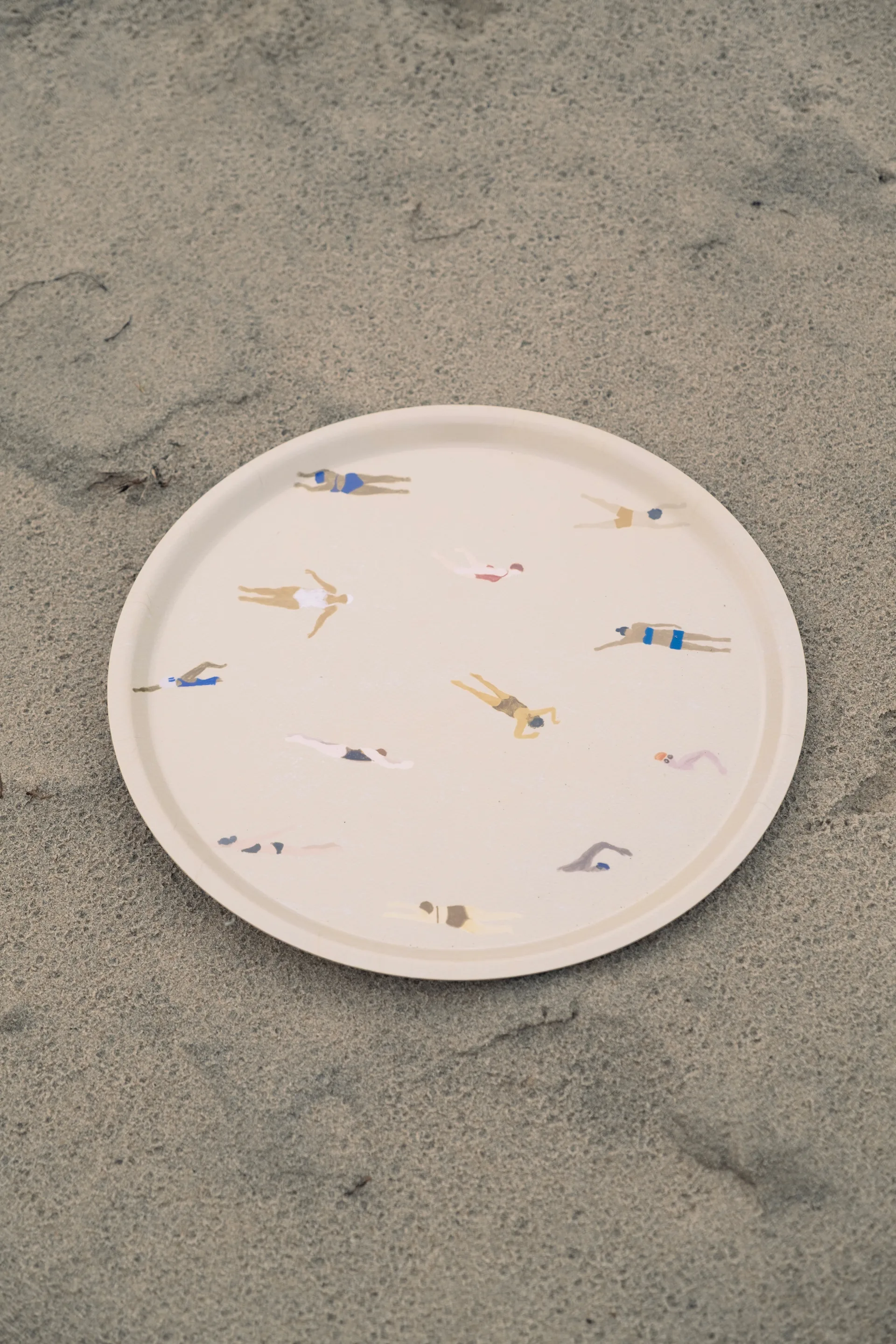Swimmers tray Ø38 cm, Beige Fine Little Day