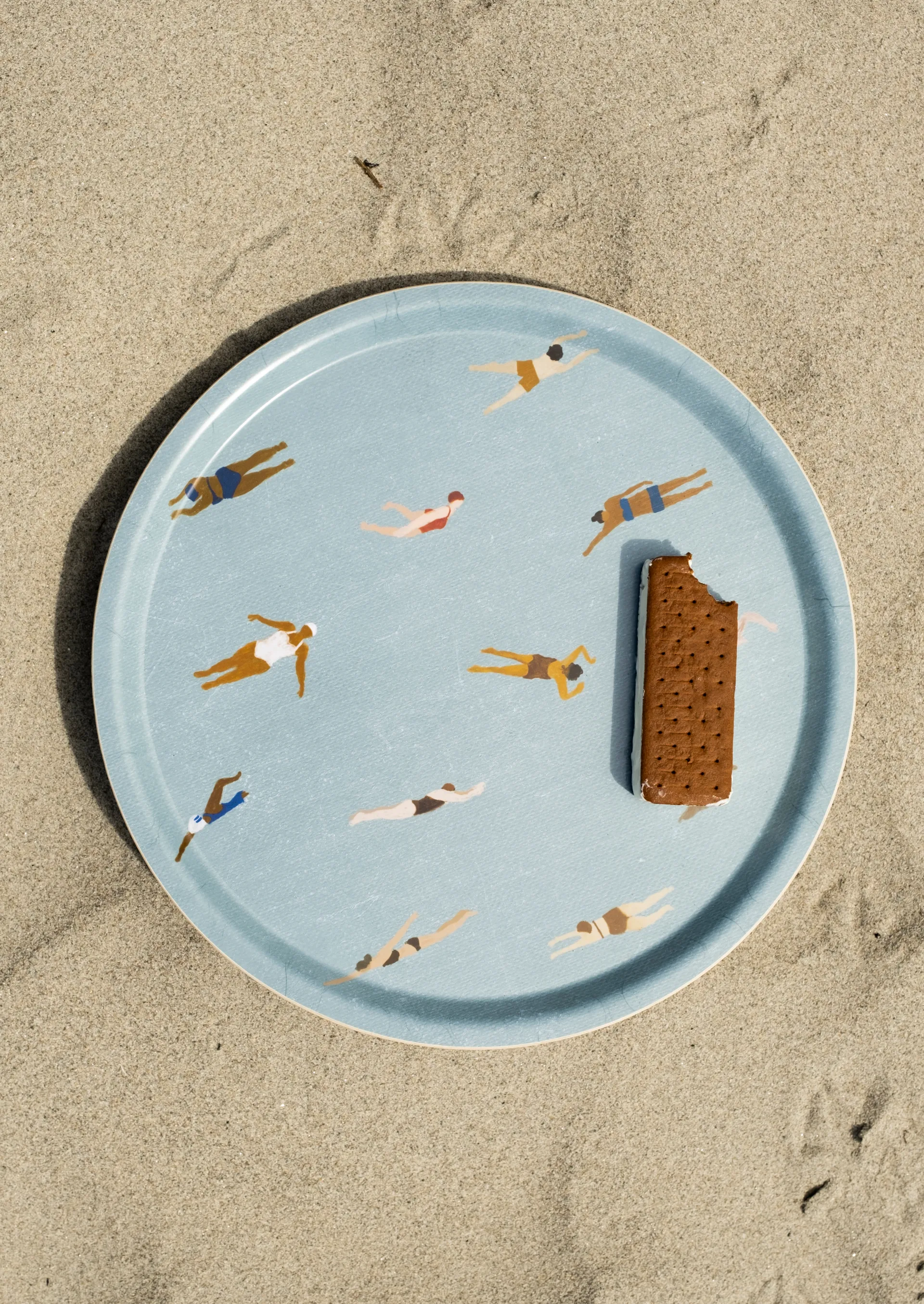 Swimmers tray Ø38 cm, Beige Fine Little Day