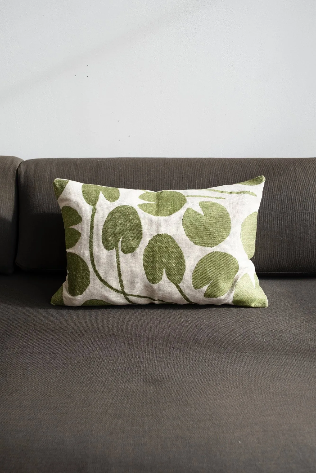 Water lilies cushion cover, Natural-green, 38x58 cm Fine Little Day