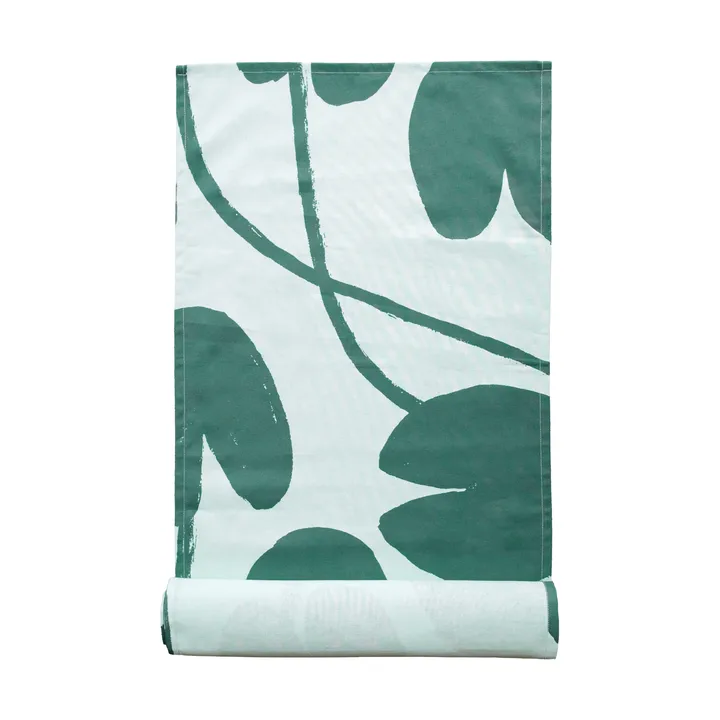 Water lilies tablerunner 45x150 cm - Light green-green - Fine Little Day