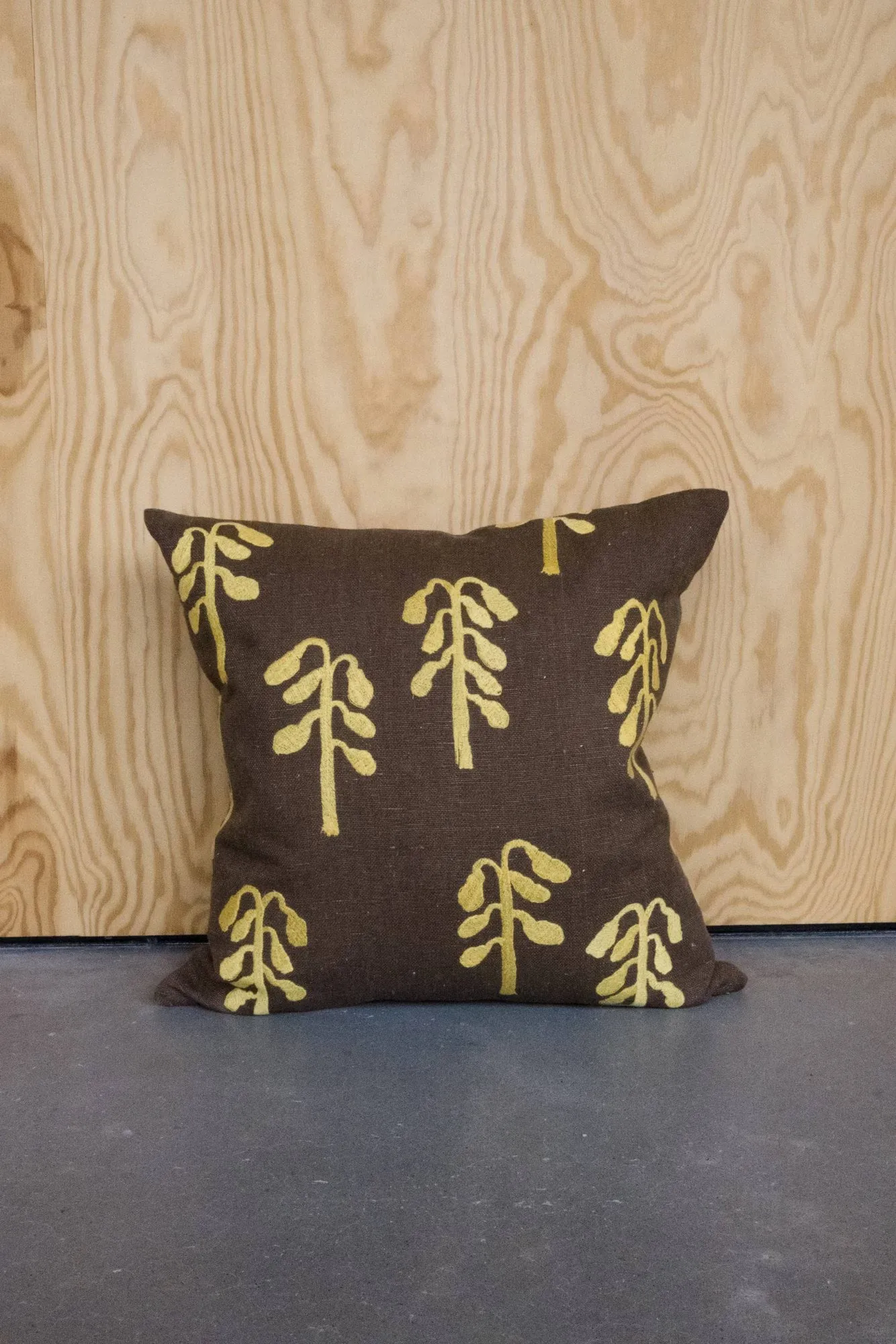 Weeping birch cushion cover, Brown-yellow, 48x48 cm Fine Little Day