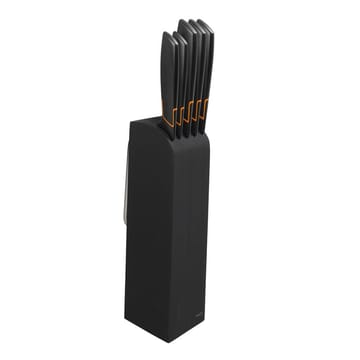 Edge knife block with 5 knives - black - Fiskars