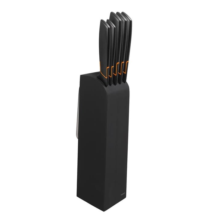 Edge knife block with 5 knives, black Fiskars