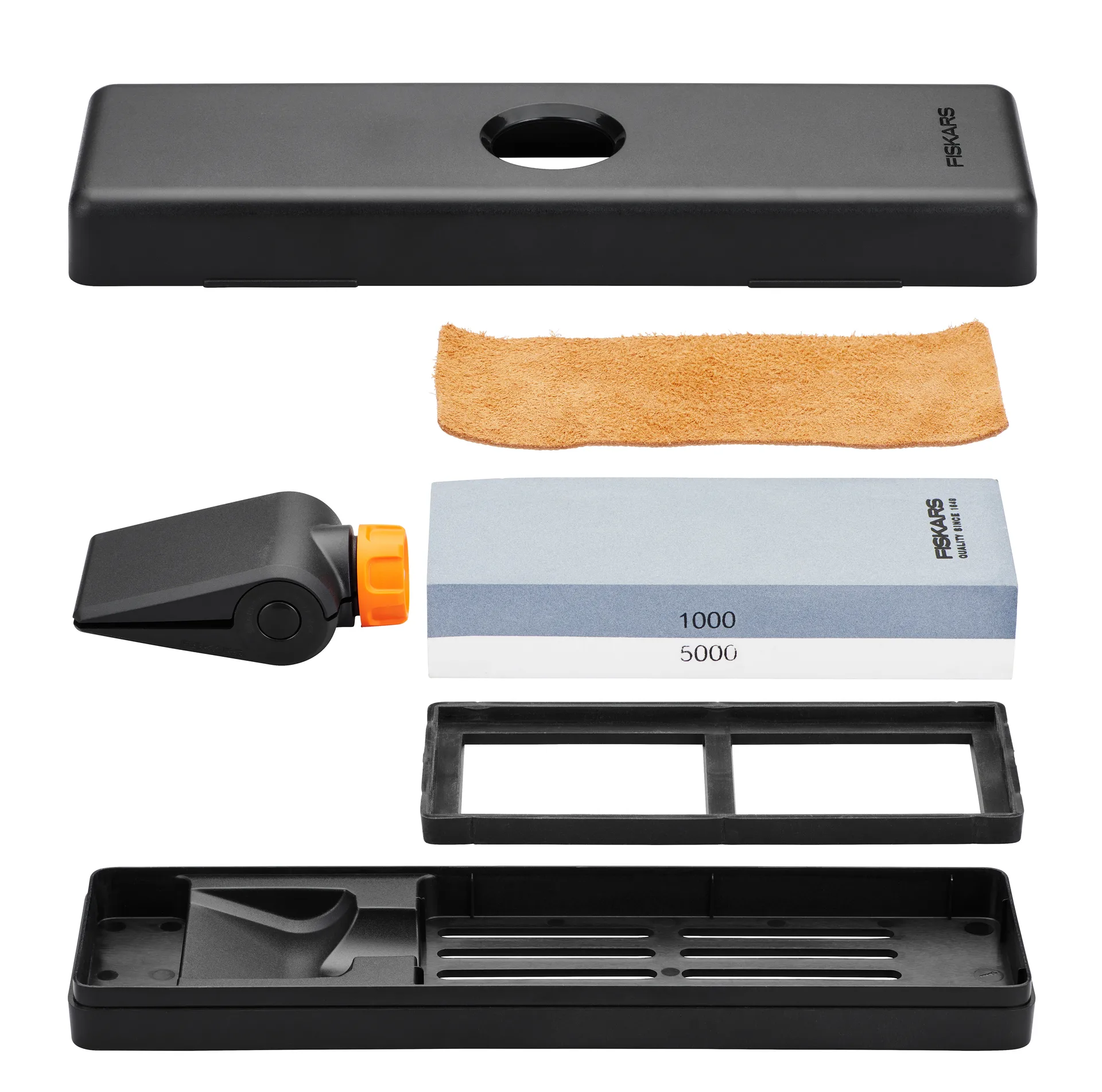 Fiskars knife sharpening set, Black-orange Fiskars