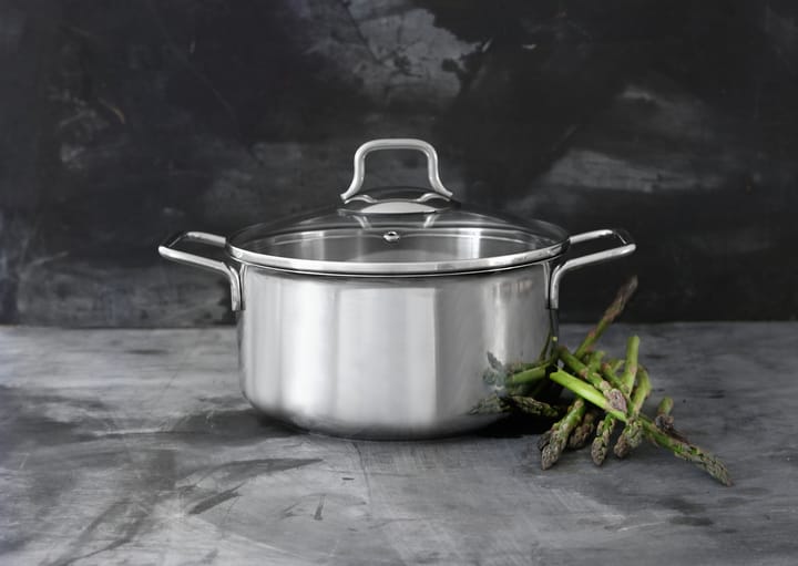 Fiskars pot & saucepan set with glass lid 3 pieces, Stainless steel Fiskars