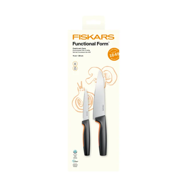 Functional Form chef’s knife set - Stainless steel, 2 pieces - Fiskars