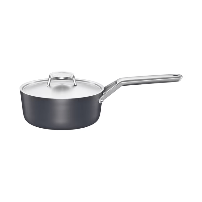 Taiten saucepan with lid 1,6 l, Black Fiskars