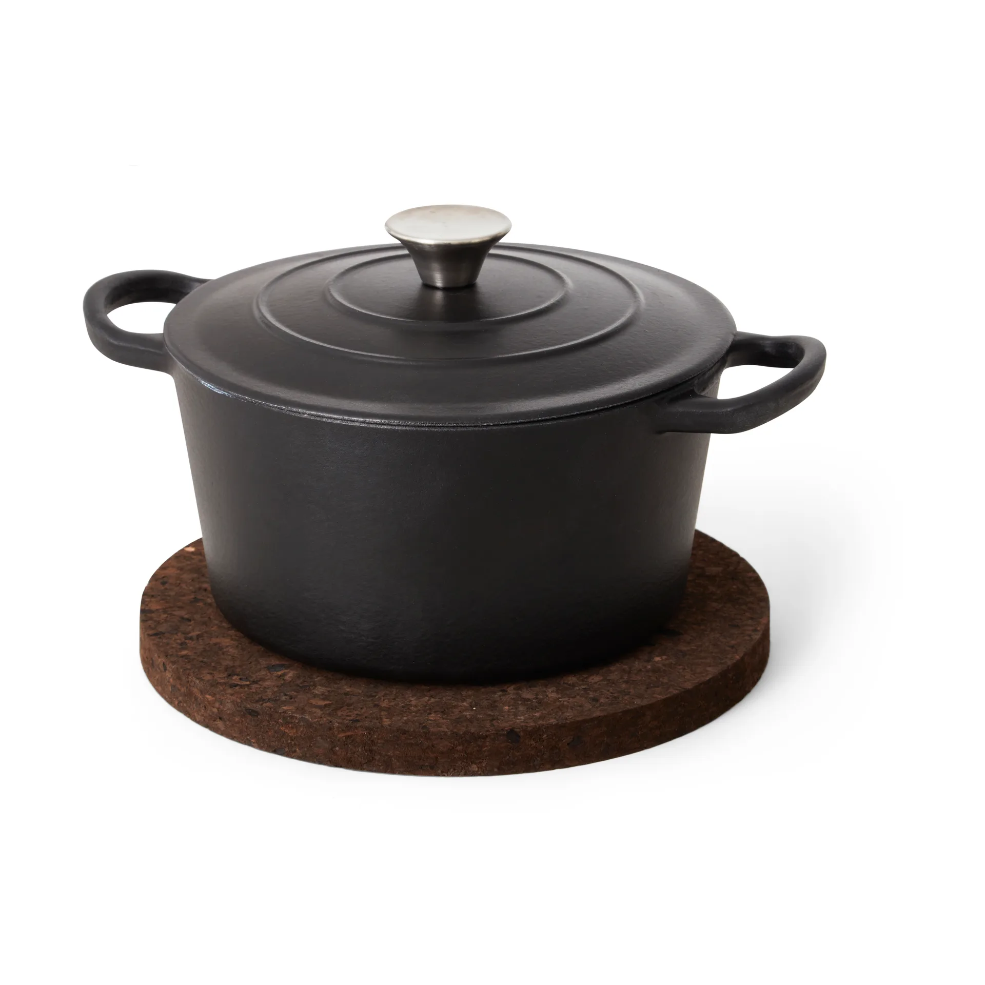 Cork trivet smoked, Ø25 cm Formgatan