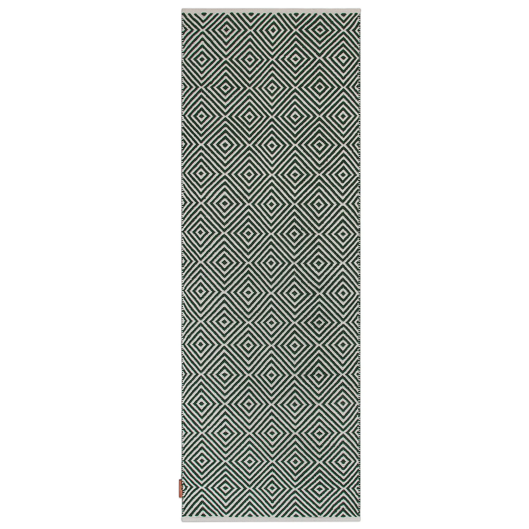 Diamond rug 70x200 cm, Green Formgatan