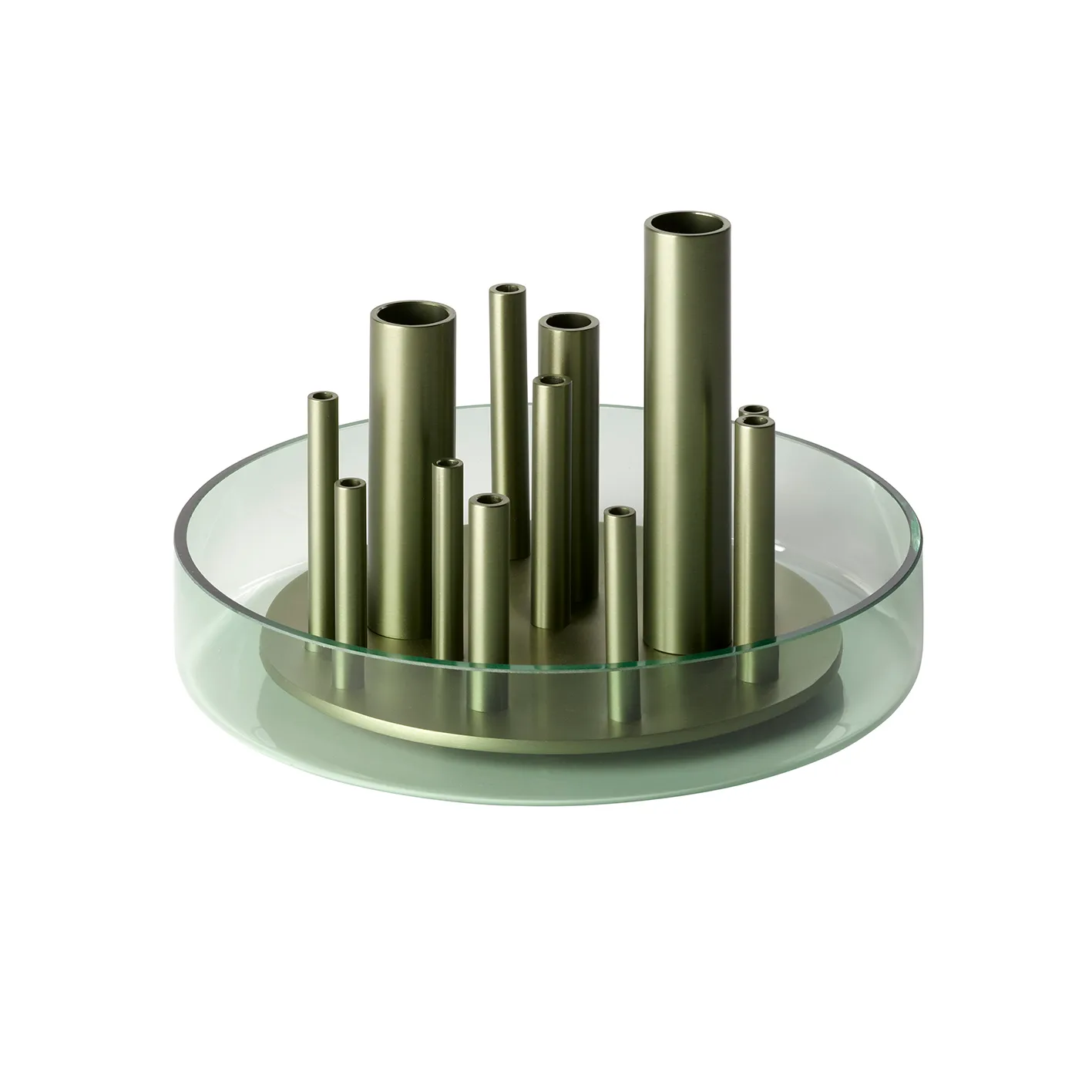 Ikeru vase Forest green, low Fritz Hansen