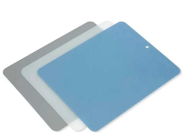 Function cutting board plastic 37x29 cm 3-pack - Gray-blue-transparent - Funktion