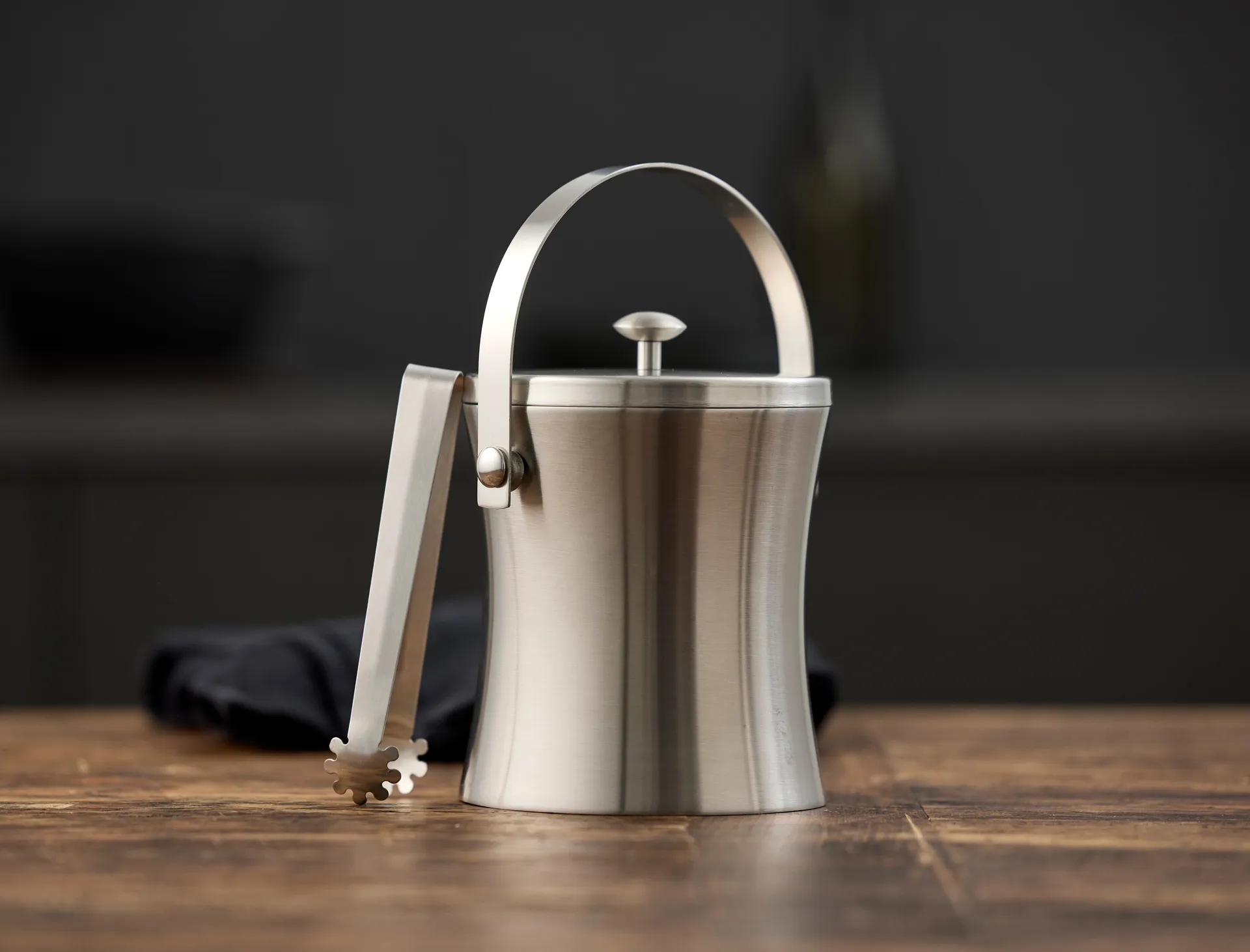 Function ice bucket with tongs, Stainless steel Funktion